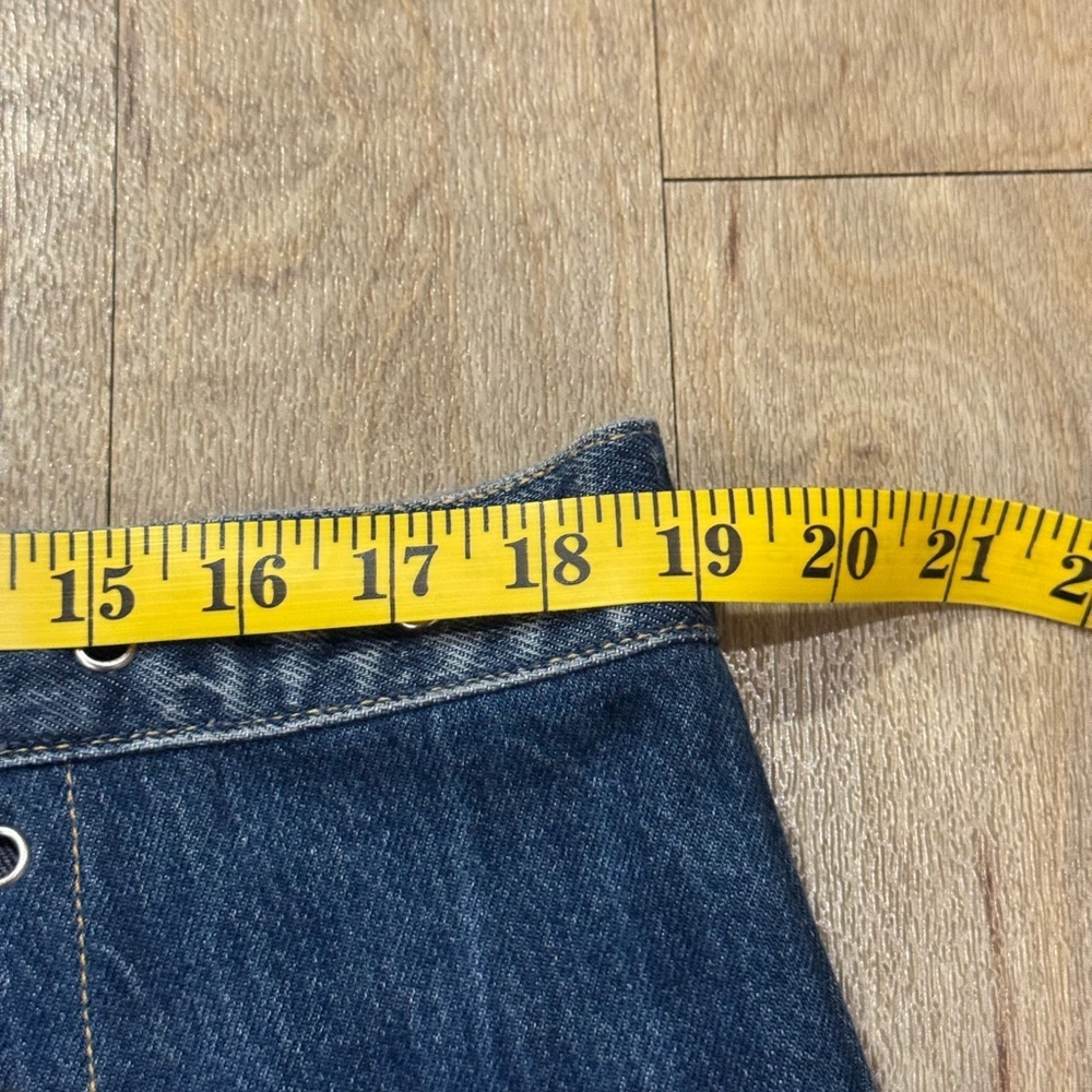 NWT RE/DONE X Levis Denim Laced Mini Skirt Size 32 - Picture 5 of 6